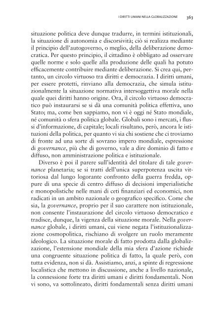 Diritto, politica e realtà sociale nell'epoca della globalizzazione