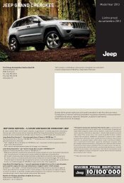 Listino prezzi Jeep New Grand Cherokee (PDF)