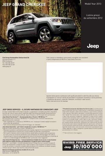 Listino prezzi Jeep New Grand Cherokee (PDF)