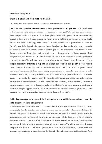 Irene Cavallari tra fermezza e nostalgia - La Farina