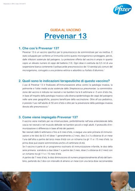 Guida al vaccino Prevenar 13