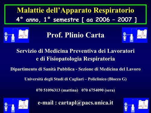 Interstiziopatie – Fibrosi polmonari diffuse - Medicina - Università ...