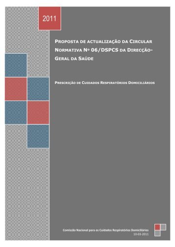 Proposta de actualização da Circular Normativa Nº 06 ... - Respira