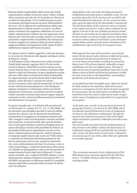 TLS Newsletter 11 marzo 2011 - PwC