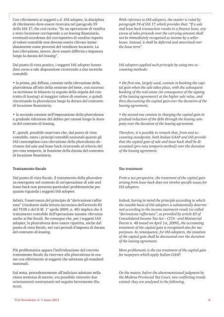 TLS Newsletter 11 marzo 2011 - PwC