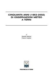 cinquanta anni (1953-2002) di osservazioni ... - Provincia di Terni