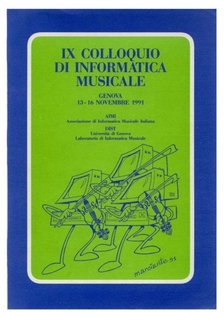 Proceedings IX CIM 1991, Genova, November 13-16 - AIMI