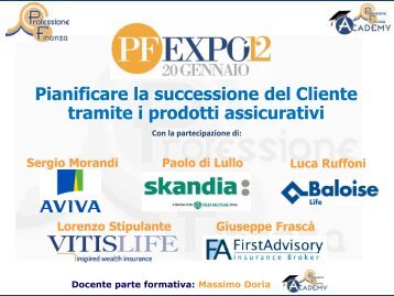 Pianificare la successione del Cliente tramite i prodotti assicurativi