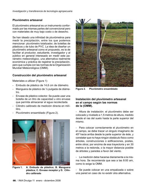 El pluviómetro artesanal: una manera práctica de ... - Sitio SIAN - Inia