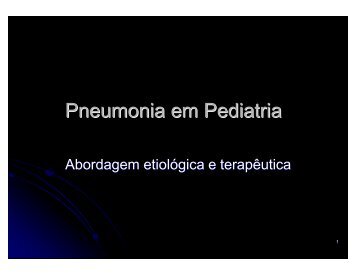 Pneumonia em Pediatria - Sociedade Clemente Ferreira