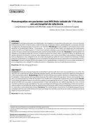 Pneumopatias em pacientes com HIV/Aids: estudo de 118 ... - Sopterj