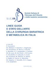 Società Italiana di Chirurgia dell'Obesità e delle malattie ... - SICOB