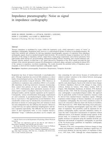 Impedance pneumography: Noise as signal in ... - SURGERY