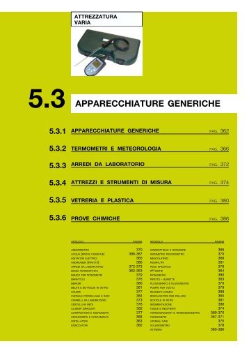 APPARECCHIATURE GENERICHE - Tecnotest