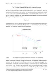Fest/Flüssig-Phasengleichgewicht binärer Systeme