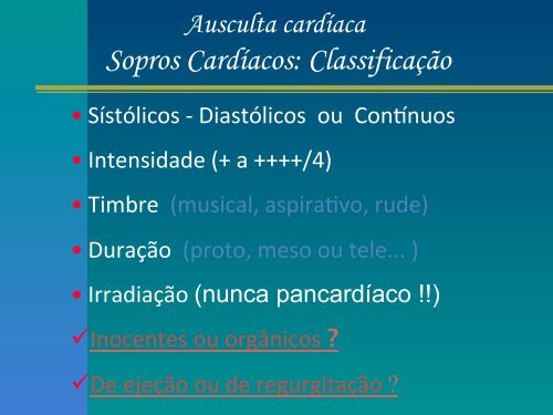 Exame clínico do aparelho cardiovascular - UFF