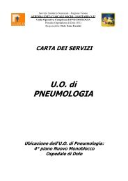 U.O. di PNEUMOLOGIA - ULSS 13