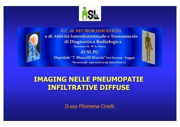 imaging nelle pneumopatie infiltrative diffuse - Tsrm Foggia