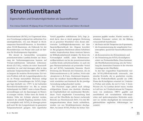 Strontiumtitanat - TU Clausthal