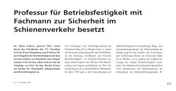 Professur für Betriebsfestigkeit mit Fachmann zur ... - TU Clausthal