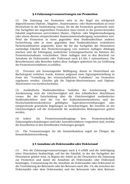 Gem. Promotionsordnung der Fakultäten f. Natur- u ... - TU Clausthal