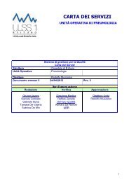 Scarica la Carta dei Servizi in formato PDF - ULSS Belluno