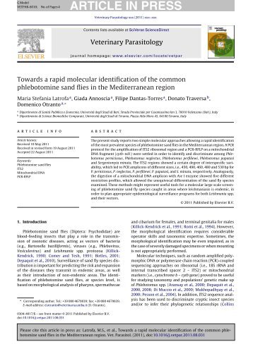 M.S. Latrofa, G. Annoscia, F. Dantas-Torres, D. Traversa, D. Otranto ...