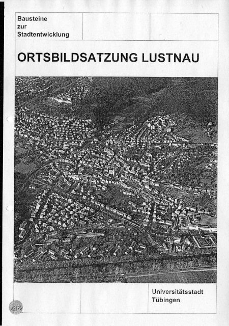 Ortsbildsatzung Lustnau - in Tübingen
