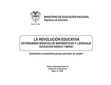 Estándares matemática y lenguaje - Colombia Aprende