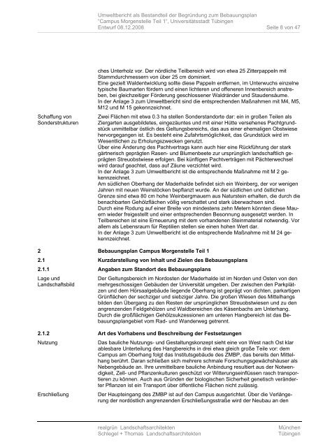 Vorlage 5/2009 vom 17.12.2008 - in Tübingen