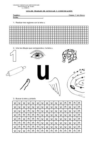 Realizar Tres Reglones Con La Letra U Ciudad17