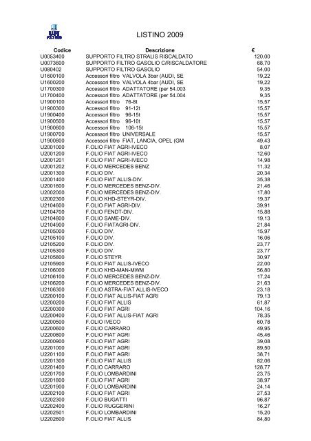 UFI U2348900 Filtri