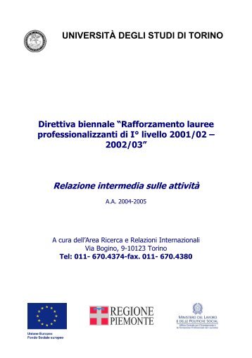 Relazione intermedia attività - CISI - Università degli Studi di Torino