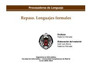 Lenguajes formales - Facultad de Informática - Universidad ...