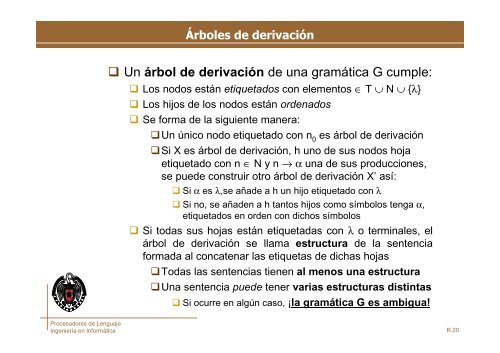 Lenguajes formales - Facultad de Informática - Universidad ...