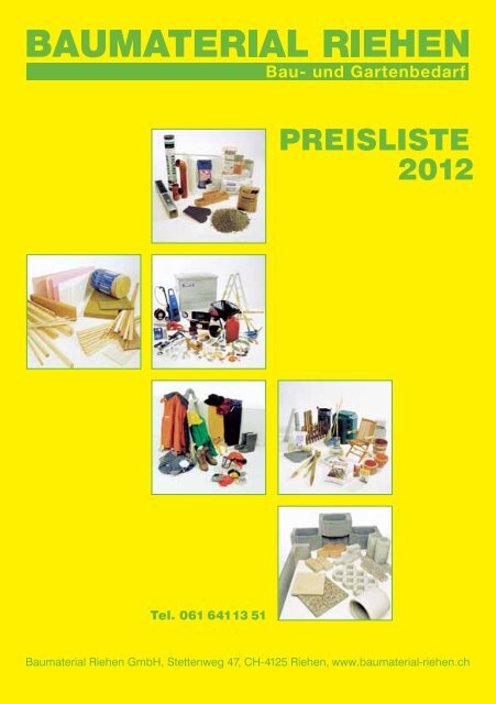 PREISLISTE 2012 - Baumaterial-Riehen