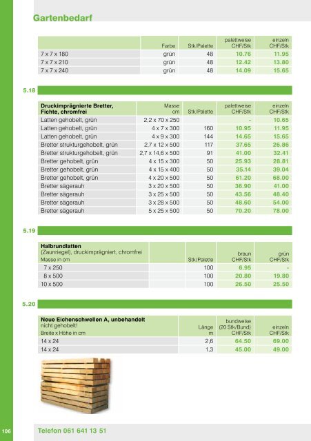 PREISLISTE 2012 - Baumaterial-Riehen