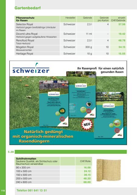 PREISLISTE 2012 - Baumaterial-Riehen