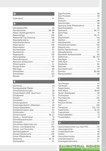 PREISLISTE 2012 - Baumaterial-Riehen