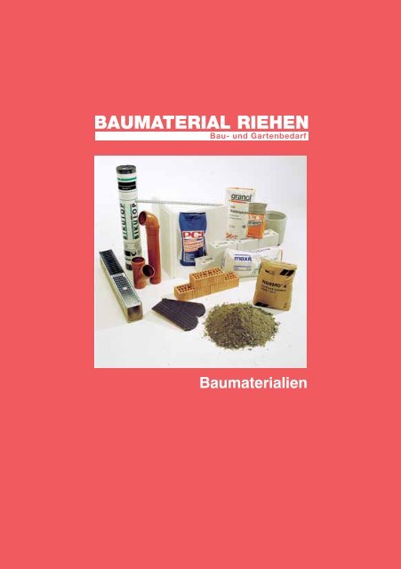 PREISLISTE 2012 - Baumaterial-Riehen