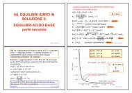 6d. EQUILIBRI IONICI IN SOLUZIONE II: EQUILIBRI ACIDO-BASE ...