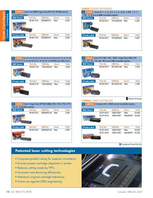 COMPATIBLE IMAGING SUPPLIES CATALOG - MSE-SA