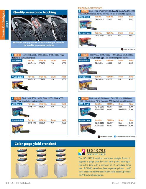 COMPATIBLE IMAGING SUPPLIES CATALOG - MSE-SA