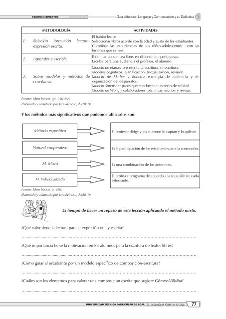 Guía didáctica: Lenguaje y Comunicación y su Didáctica