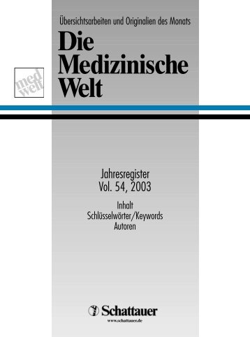 Die Medizinische Welt - Schattauer