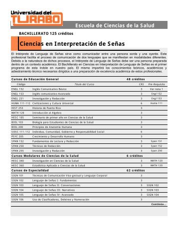 Ciencias en Interpretación de Señas