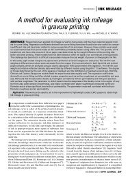 A method for evaluating ink mileage in gravure printing - Western ...