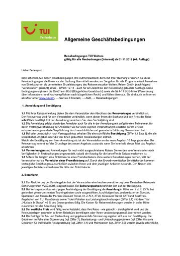 als pdf downloaden - TUI Ferienhaus