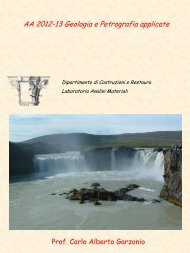 Lezione geologia e petrografia - UniFI - Dipartimento di Costruzioni ...