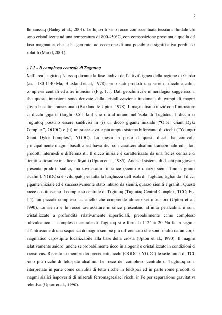 Dottorato di Ricerca in Scienze della Terra (XVI ciclo)